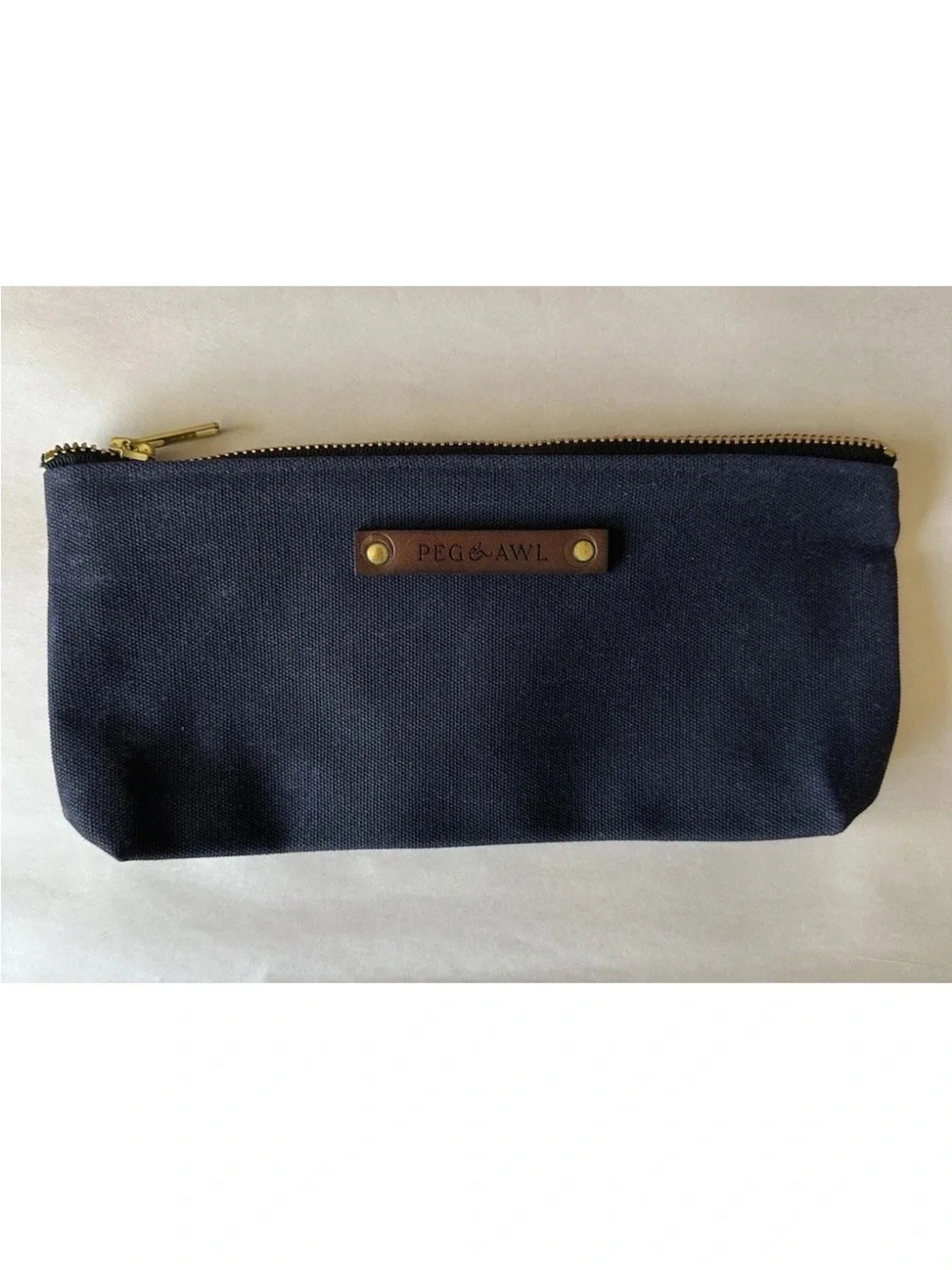 Peg and Awl No.5 The Scholar Pouch Coal Navy Blue Waxed